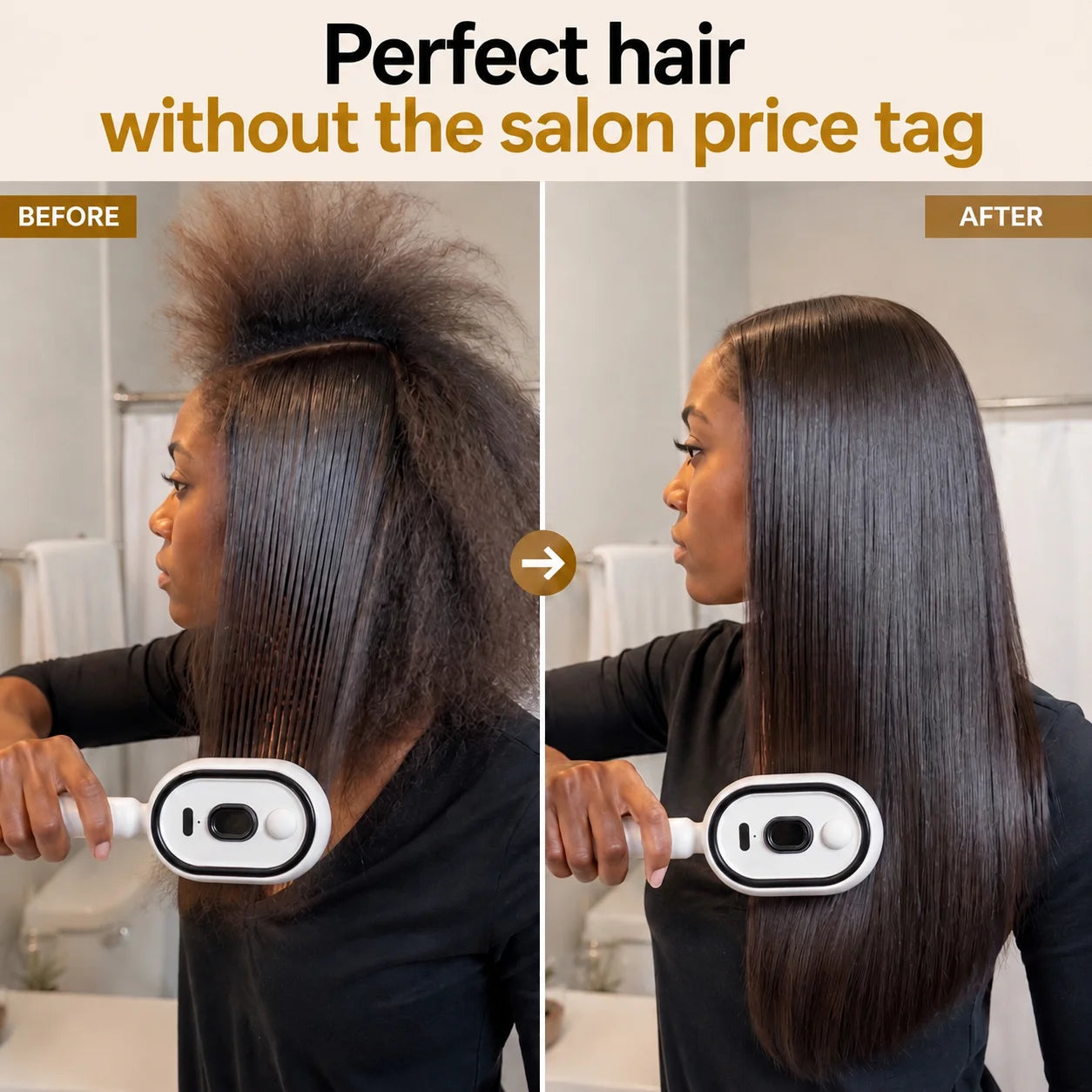 3-in-1 Ionic Mist Massage Hair Brush | Detangling, Anti-Static & Scalp Care