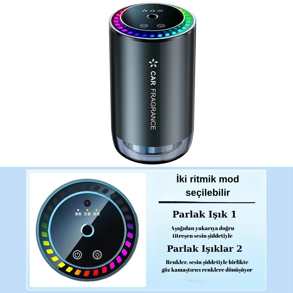 Akıllı Araç Hava Ferahlatıcısı 🌟 | Şarj Edilebilir Pil 🔋 | Büyüleyici Yıldızlı Işık Projeksiyonu ✨ | Ayarlanabilir Koku Yoğunluğu 🌸