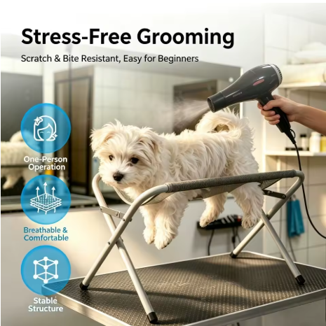 Anti-Wiggle Pet Grooming & Bath Support Frame