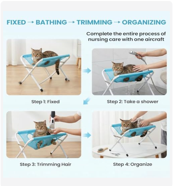 Anti-Wiggle Pet Grooming & Bath Support Frame