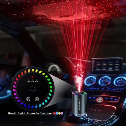 Akıllı Araç Hava Ferahlatıcısı 🌟 | Şarj Edilebilir Pil 🔋 | Büyüleyici Yıldızlı Işık Projeksiyonu ✨ | Ayarlanabilir Koku Yoğunluğu 🌸