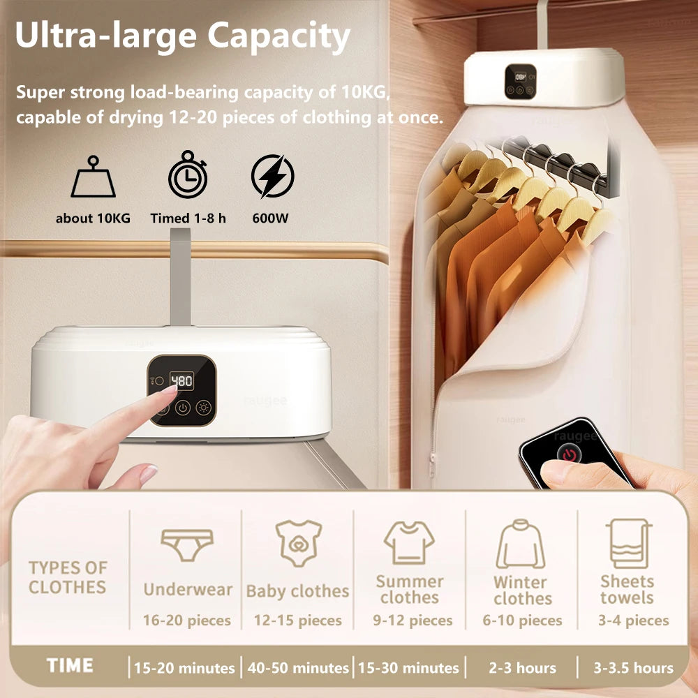 👉 Taşınabilir Kıyafet Kurutucu 🌬️⚡ | Elektrikli Katlanabilir Çamaşır Kurutma Makinesi 👕🧦 | UV Sterilizasyon 🌟🦠 | Pratik & Katlanabilir Tasarım 🧳✨