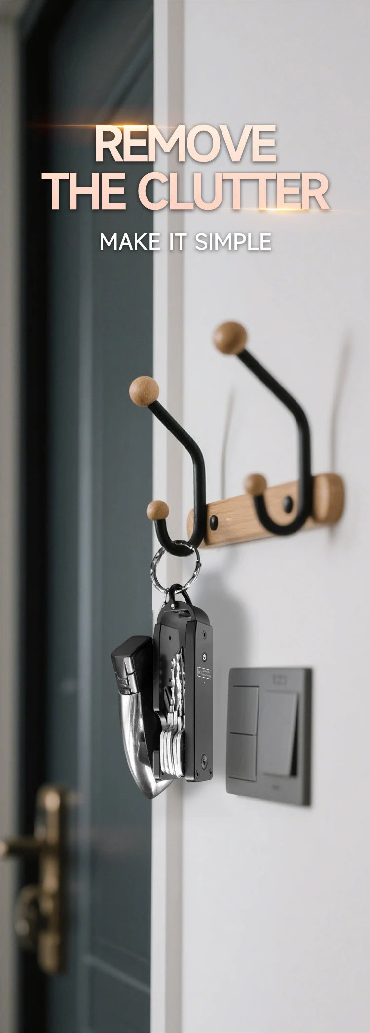 PUMIRE Key Organizer — Apple Find My Compatible, Holds 2-6 Keys