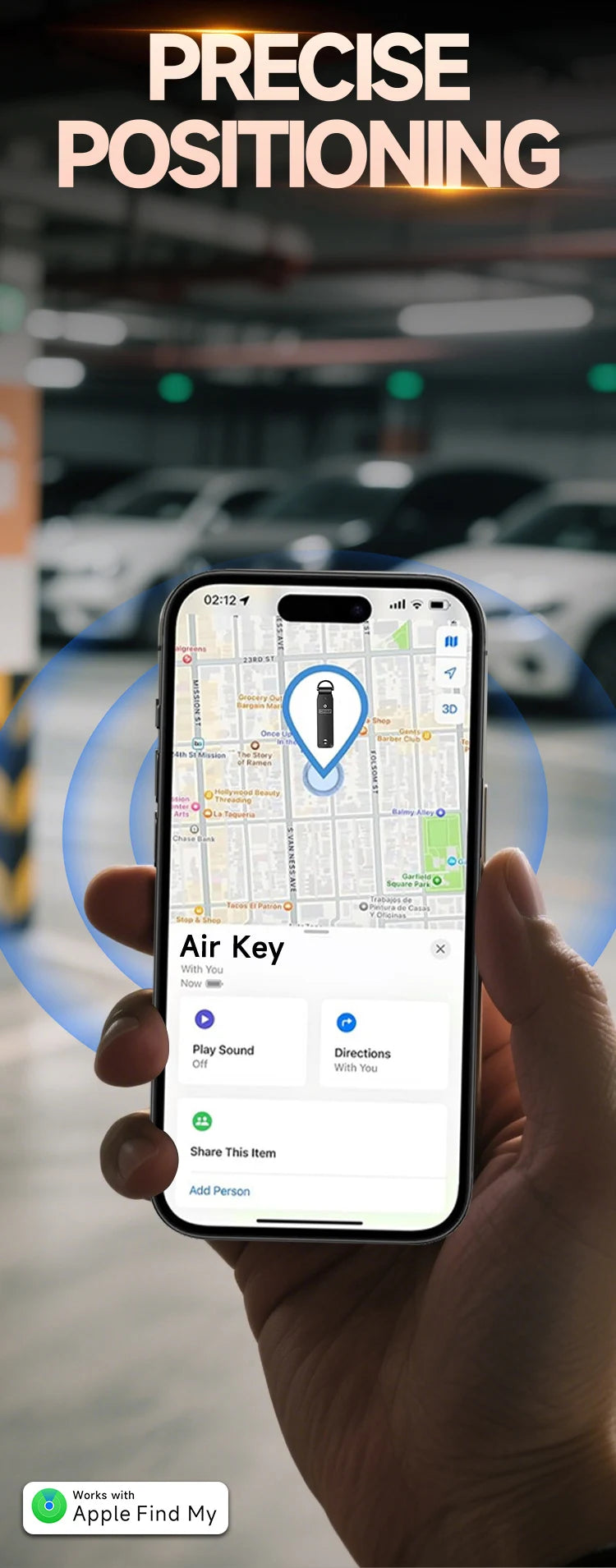 PUMIRE Key Organizer — Apple Find My Compatible, Holds 2-6 Keys