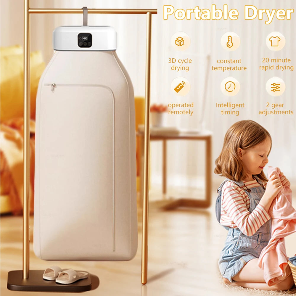 👉 Taşınabilir Kıyafet Kurutucu 🌬️⚡ | Elektrikli Katlanabilir Çamaşır Kurutma Makinesi 👕🧦 | UV Sterilizasyon 🌟🦠 | Pratik & Katlanabilir Tasarım 🧳✨