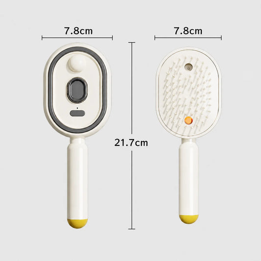 3-in-1 Ionic Mist Massage Hair Brush | Detangling, Anti-Static & Scalp Care